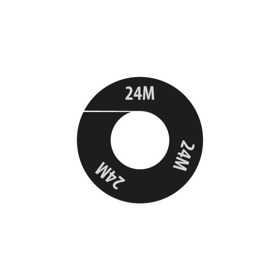 BINK - Size marker,black, size " 24 M " white,per 10 pcs