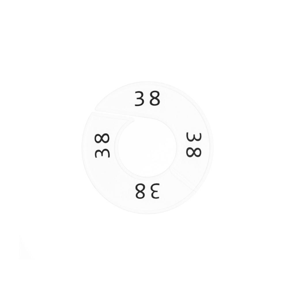 BINK - Talla marcador,blanco, talla " 38 " negro,per 10 uds.