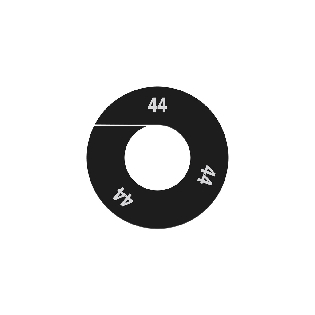 BINK - Talla marcador,negro, talla " 44 " blanco,per 10 uds.