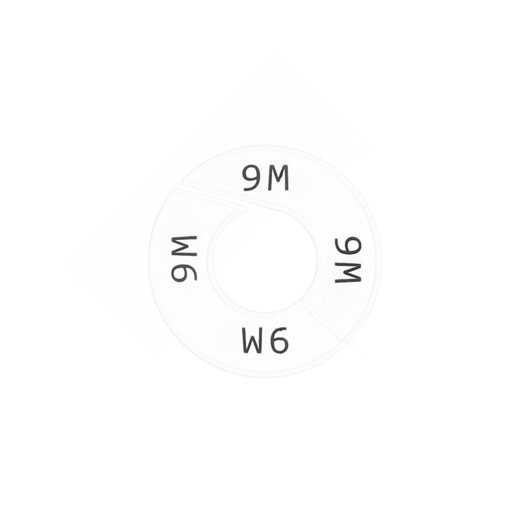 BINK - Size marker,white, size " 9 M " black,per 10 pcs