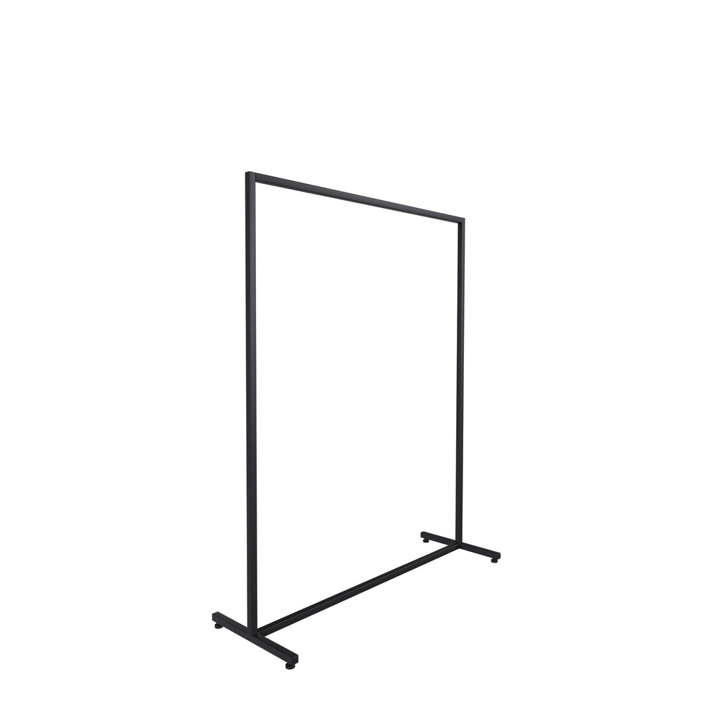BINK - Heavy duty clothing rack, wide model, square metal tube, black matt