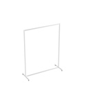 Heavy duty clothing rack, wide model, square metal tube, white matt