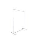 Heavy duty clothing rack, wide model, square metal tube, white matt