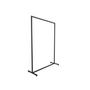 Heavy duty clothing rack, wide model, for long dresses, square metal tube, black matt