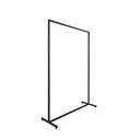 Heavy duty clothing rack, wide model, for long dresses, square metal tube, black matt