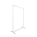 Heavy duty clothing rack, wide model, for long dresses, square metal tube, white matt