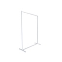Heavy duty clothing rack, wide model, for long dresses, square metal tube, white matt