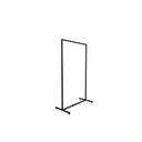Heavy duty clothing rack, short model, square metal tube, black matt