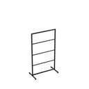 Heavy duty clothing rack, short model, for lingerie, with 3 horizontal hangrails, black