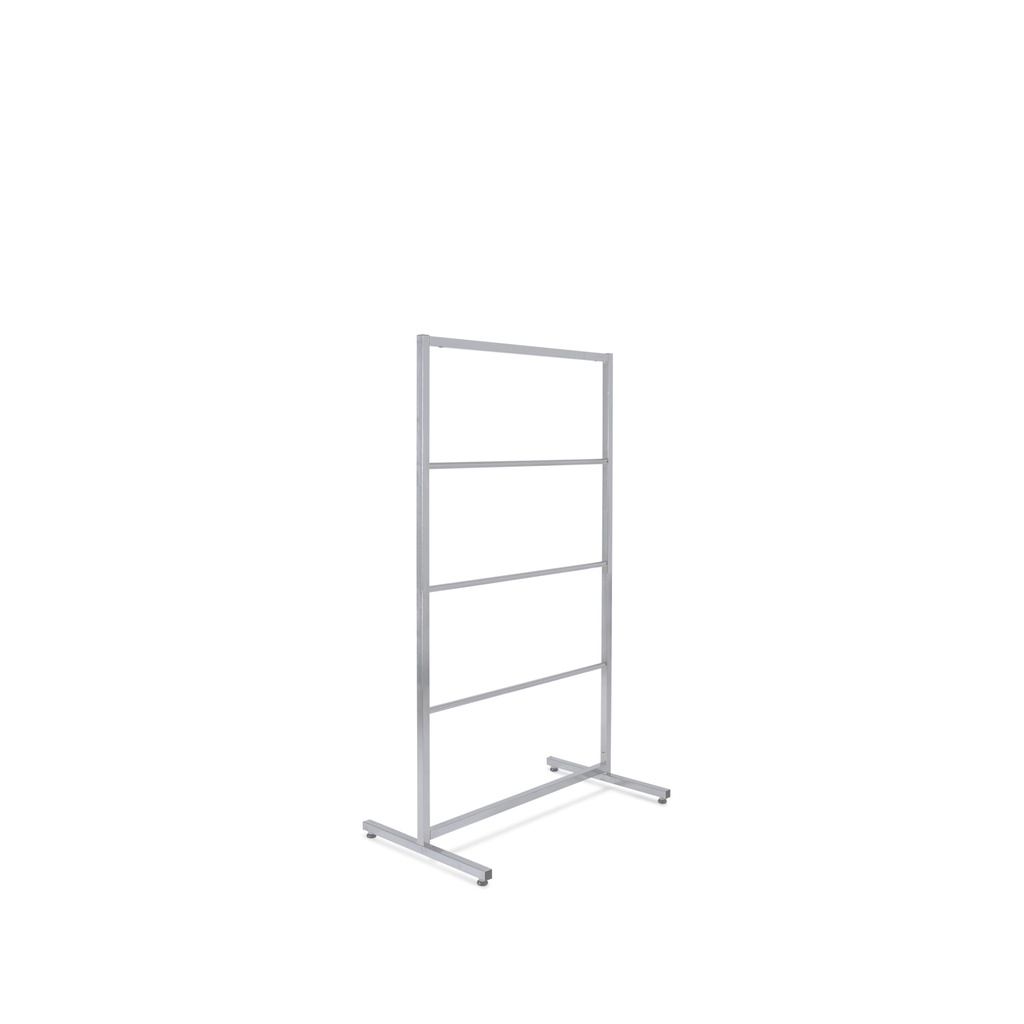 Heavy duty clothing rack, short model, for lingerie, with 3 horizontal hangrails, chrome