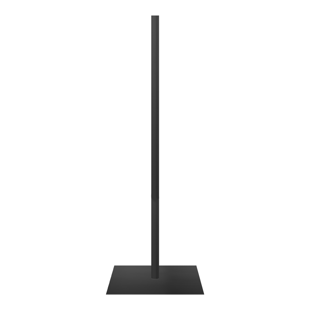 BINK - Bust stand with central connection, 110 cm, rectangular base plate, powder-coated black