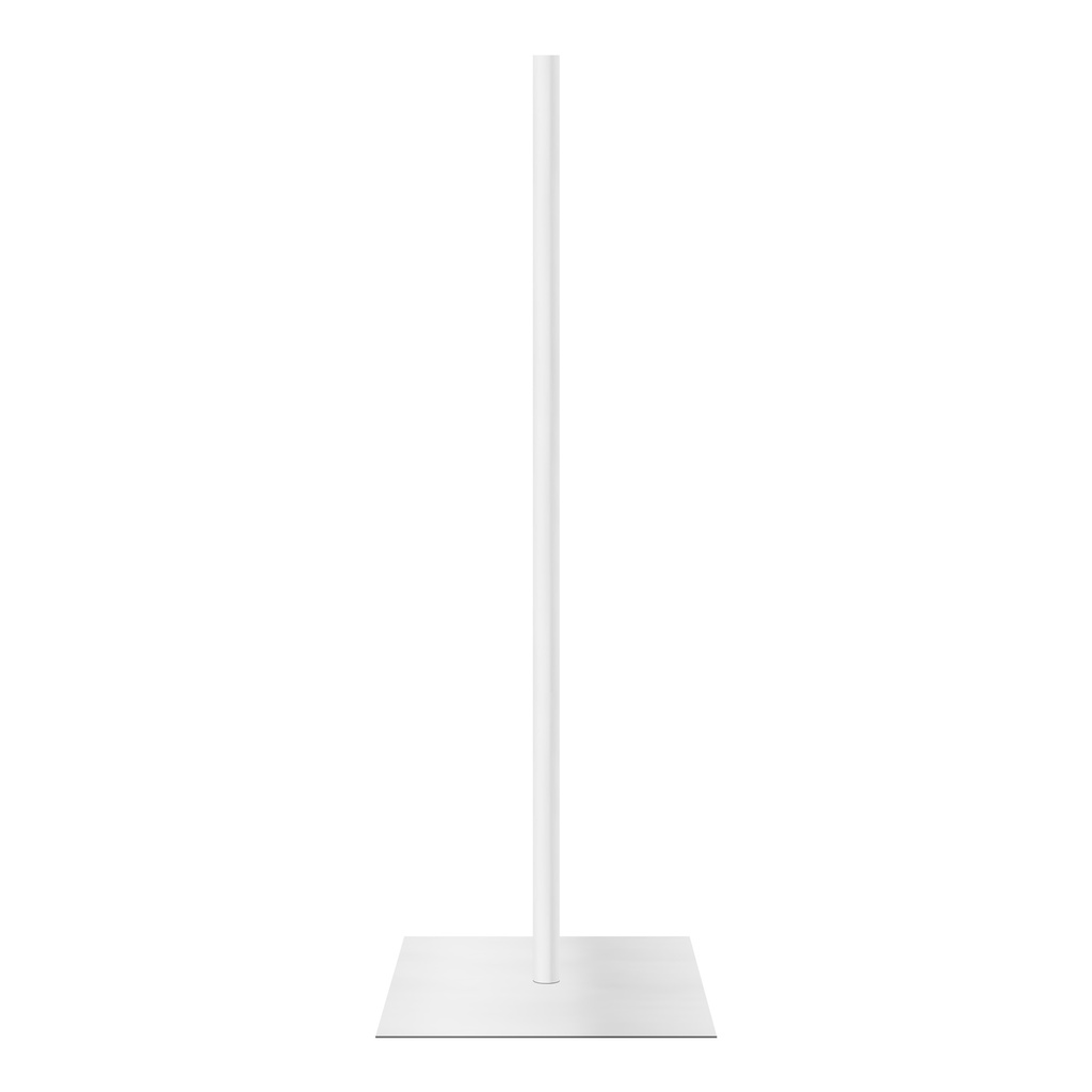 BINK - Bust stand with central connection, 110 cm, rectangular base plate, powder-coated white
