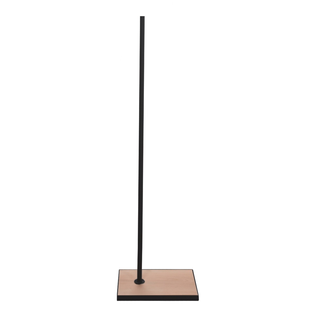 BINK - Bust stand with leg connection, 110 cm, rectangular base plate, wood and black