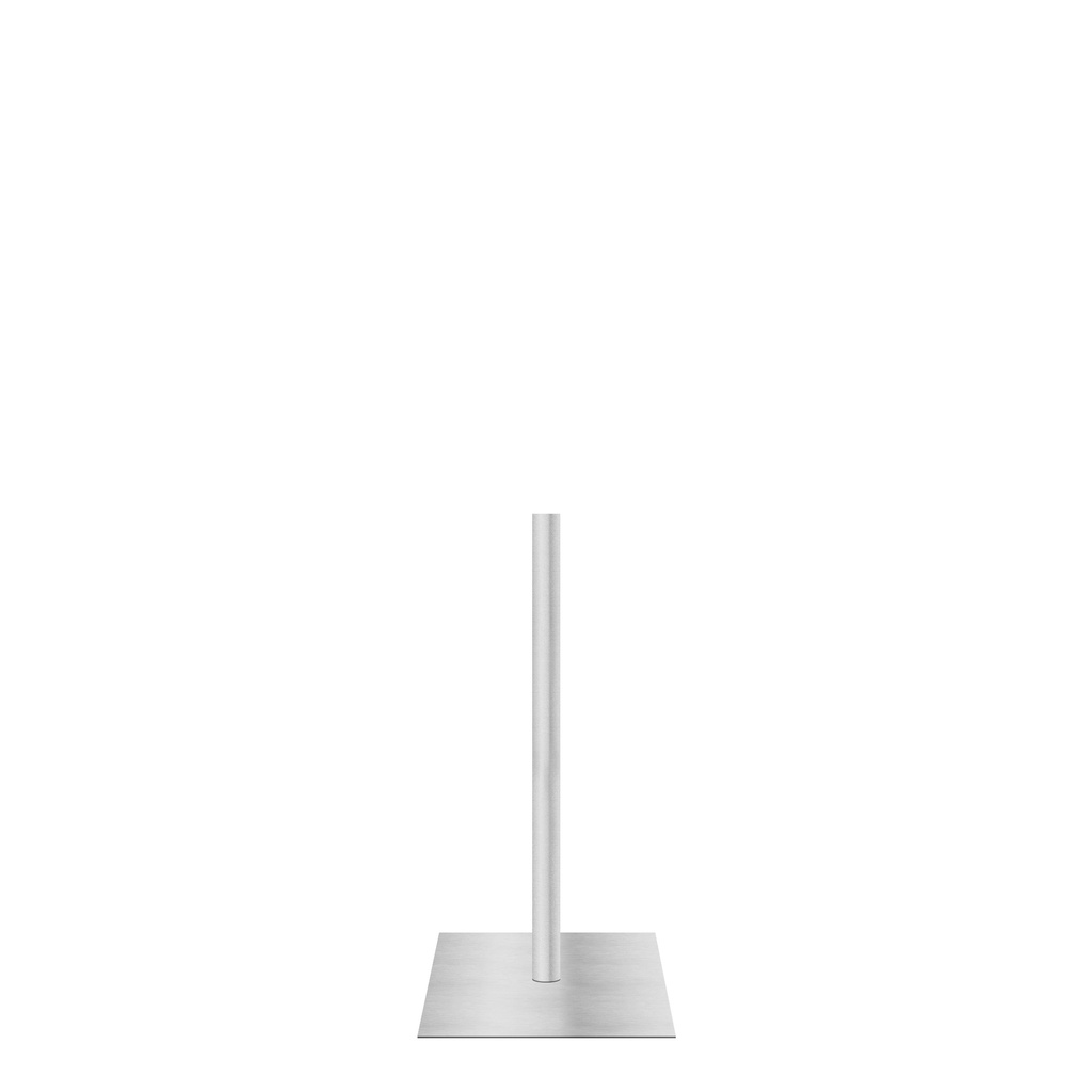 Bust stand, upright in center, stainless steel