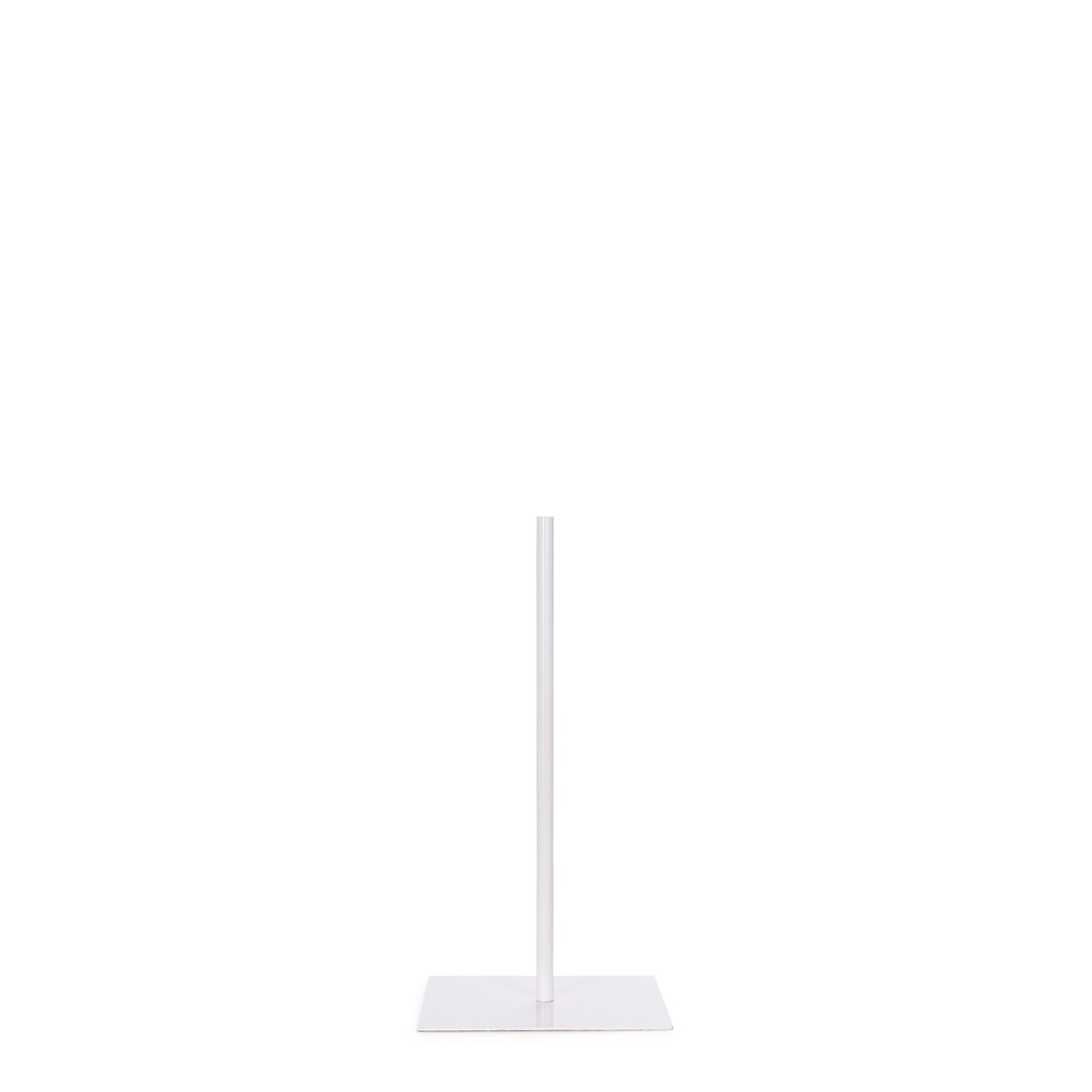 BINK - Table model bust stand, 60 cm, square base plate, powder-coated white