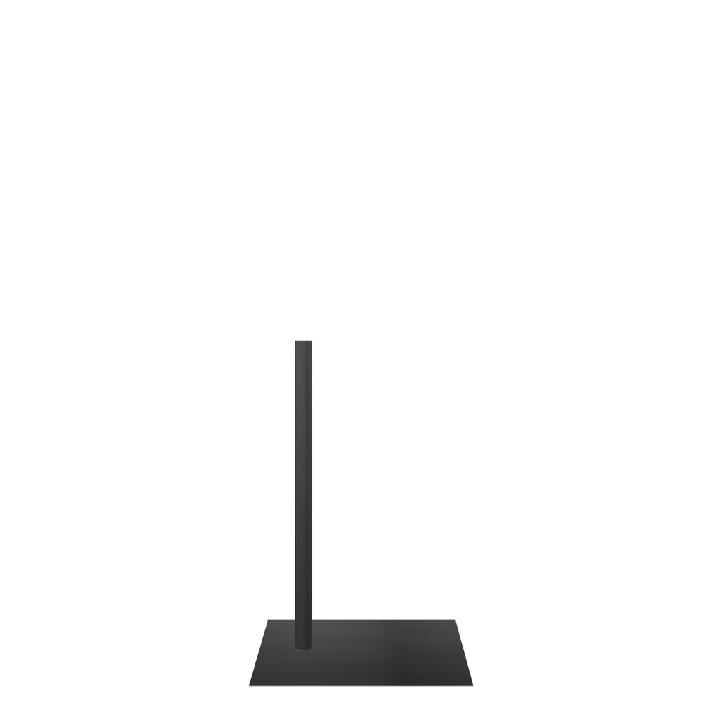 BINK - Bust stand with leg connection, 55 cm, rectangular base plate, powder-coated black