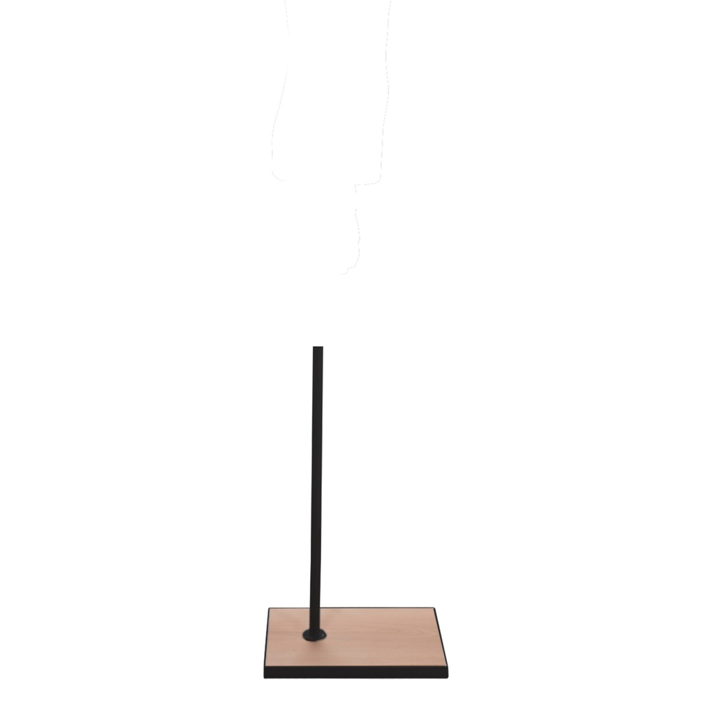 BINK - Bust stand with leg connection, 55 cm, rectangular base plate, wood and black