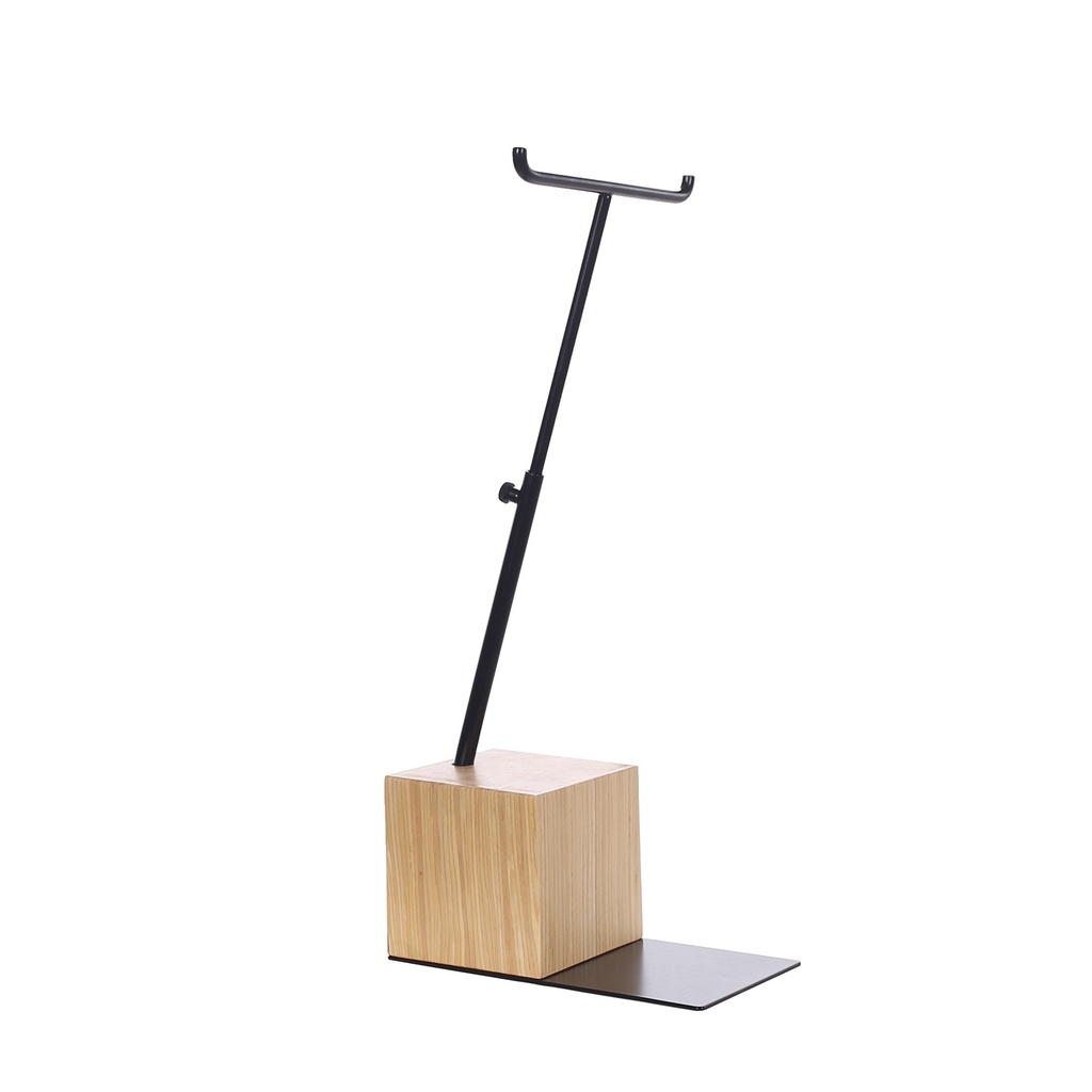 Universal expositor, negro + natural madera