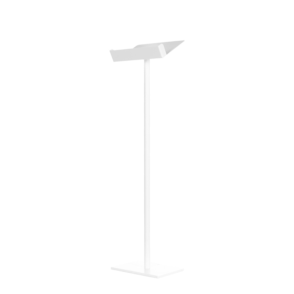 Flyer standard, altura 80 cm, powdercoated blanco