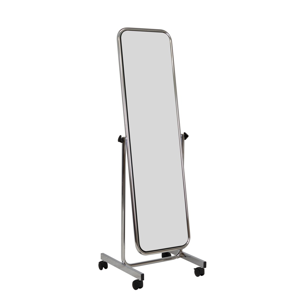 BINK - Adjustable full-lenght mirror with wheels, chroom, 50x160cm