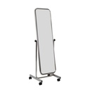 Adjustable full-lenght mirror with wheels, chroom, 50x160cm