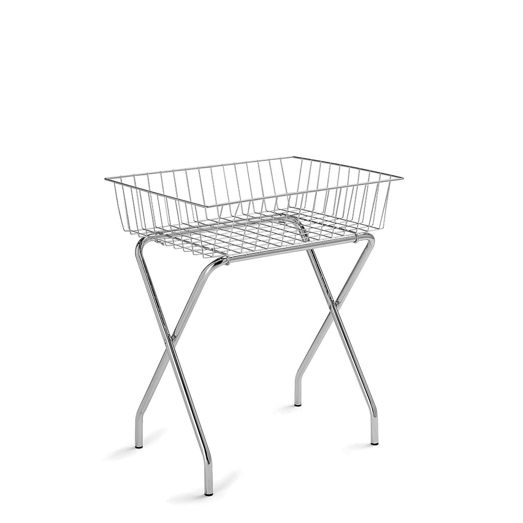 BINK - Grid basket, 55x45x20 cm,chrome, height 86 cm