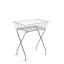 Cesta de rejilla, 55x45x20 cm,cromado, altura 86 cm