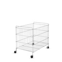 Cesta de rejilla, cromado, ruedas diám.8cm, altura 70 cm