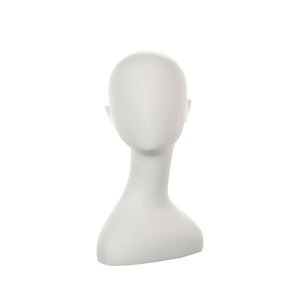 BINK - Abstract female head, finished in FRP, ivory white