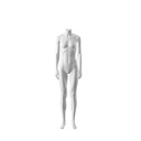 For Rent realistic mannequin, female, urban style, matt white, headless, standing pose 004