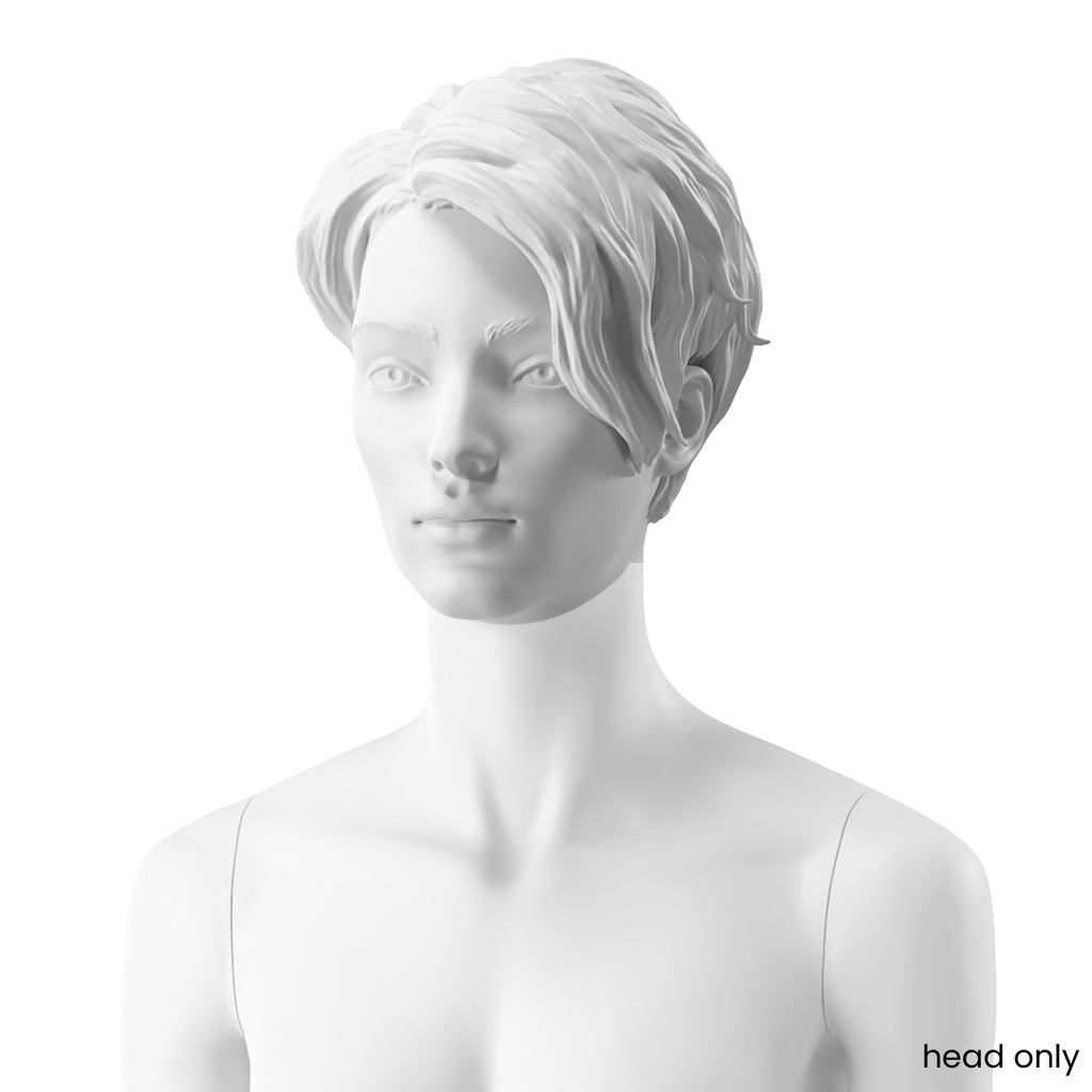 BINK - Female sculpted head, bio-resin, white matt