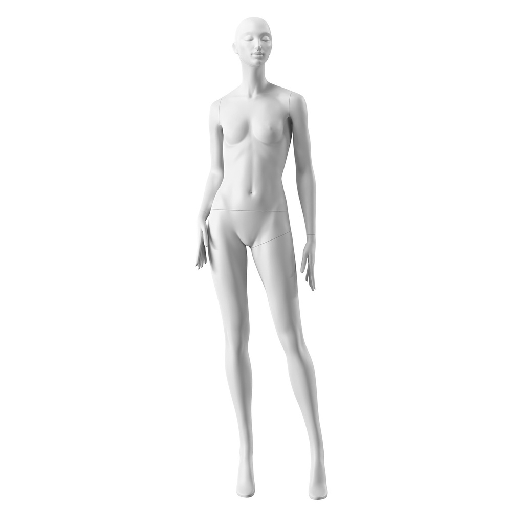 For rent, abstract female mannequin, Impress