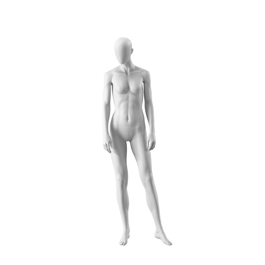 BINK - Realistic mannequin, urban style, matt white, standing pose 011