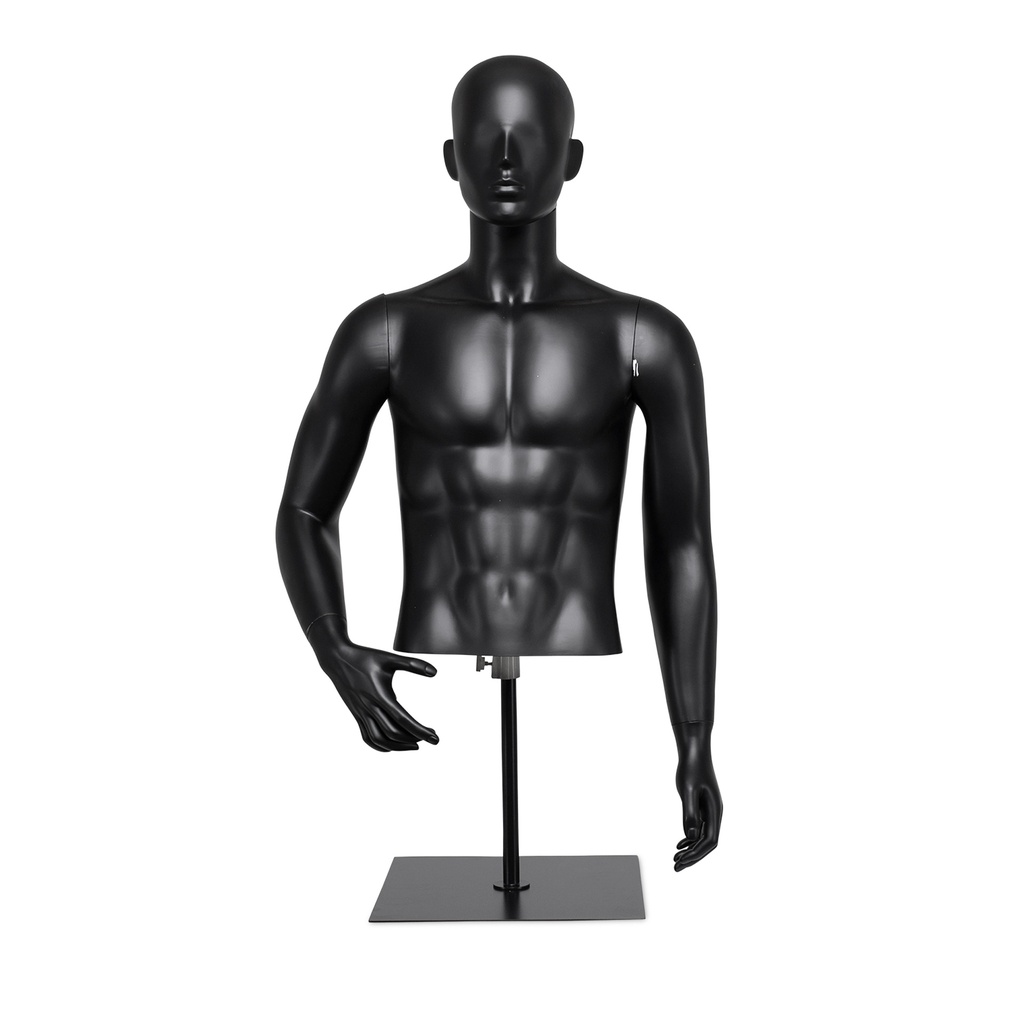BINK - Male bust with abstract head and arms, bust stand included, black colour