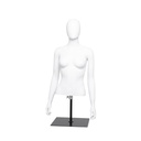 Female bust with egghead and arms, bust stand included