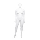 Plus size female display mannequin, ABS, white