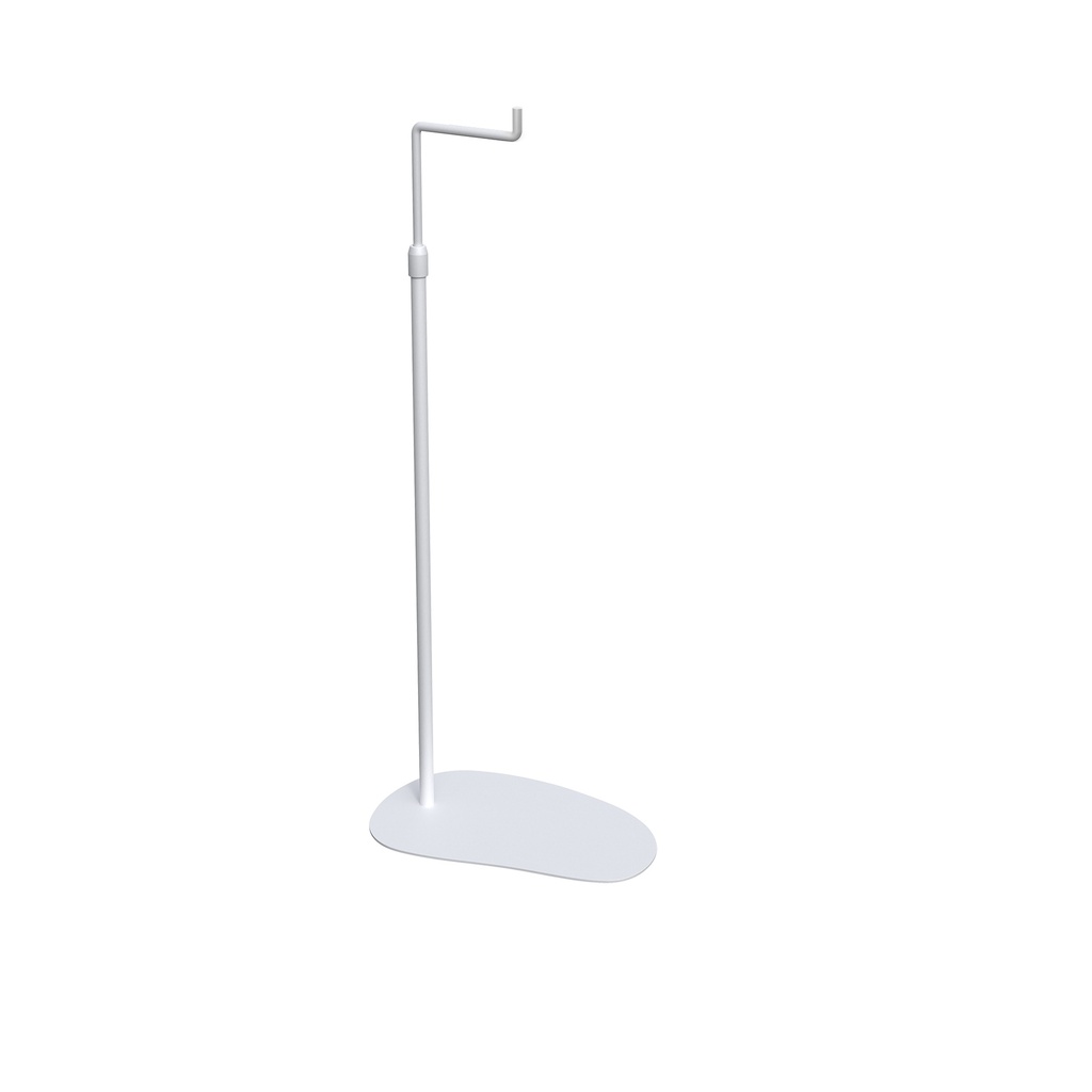 BINK - Adjustable L-stand, for displaying leather goods, handbags, and fashion accessories, white metal