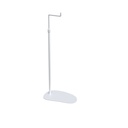 Adjustable L-stand, for displaying leather goods, handbags, and fashion accessories, white metal