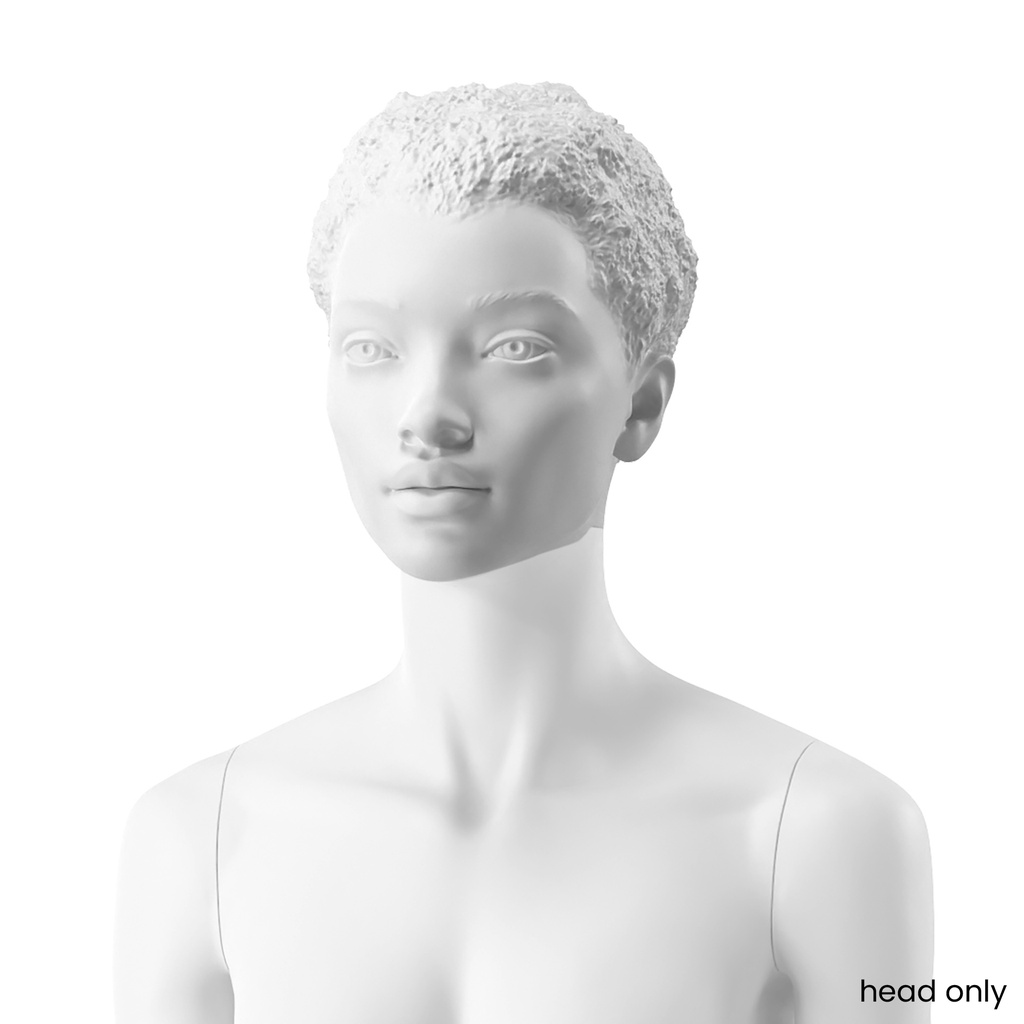 BINK - For Rent female african head, sculpted hair, white mat