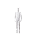 Child mannequin, 12 years, detachable head, white mat colour, standing pose 24