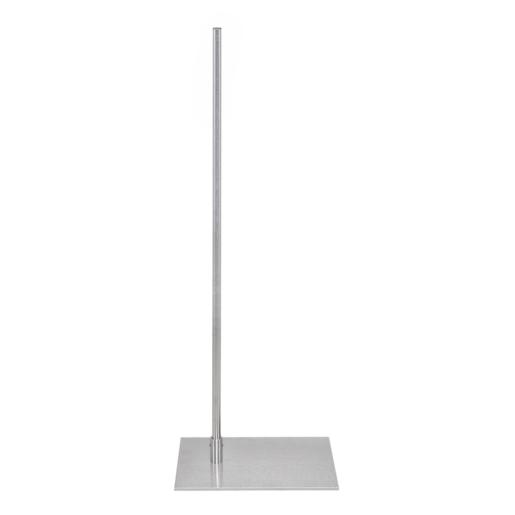 Bust stand, off-centre fixation, stainless steel, 110 cm