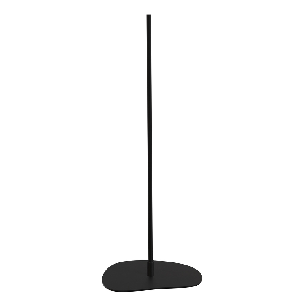 BINK - Bust stand with central connection, 110 cm, organic pebble-shaped base plate, powder-coated black