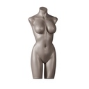 Lingerie torso, female, D-cup, bronze metallic skin color, pose 003