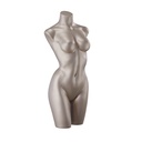 Lingerie torso, female, C-cup, bronze metallic skin color, pose 004
