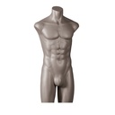 Lingerie torso, male, bronze metallic skin color, pose 301