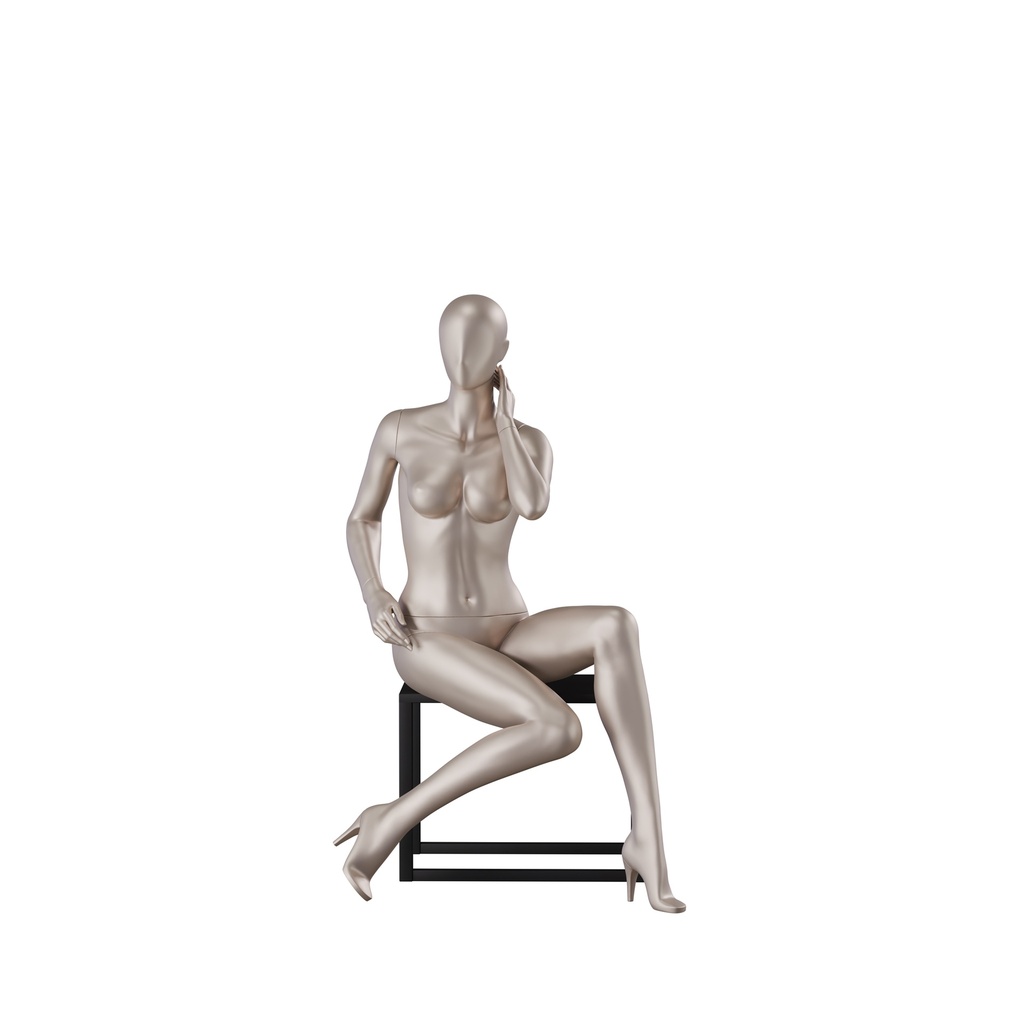 BINK - Underwear mannequin, female, B-cup, bronze metallic skin color mat, standing pose 08B