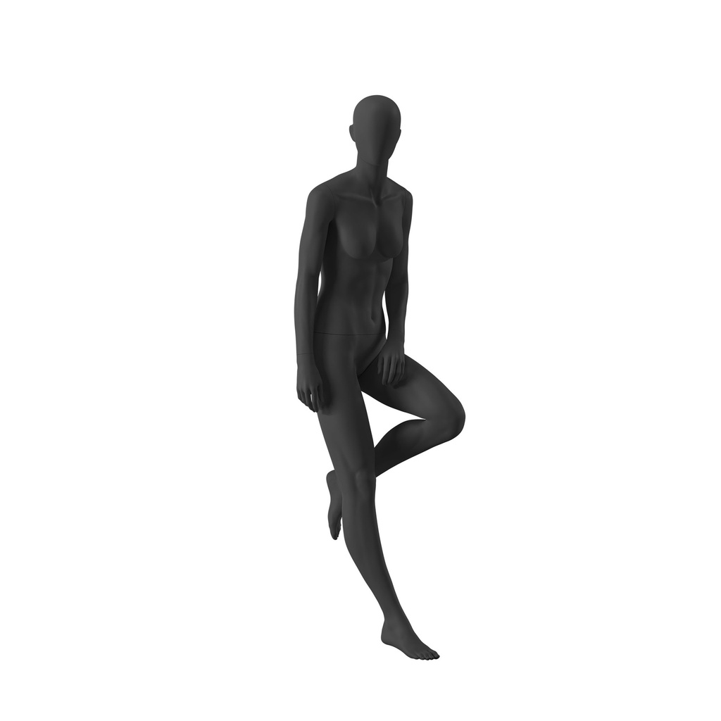 BINK - Black mannequin, female, urban style, abstract head, standing pose 007