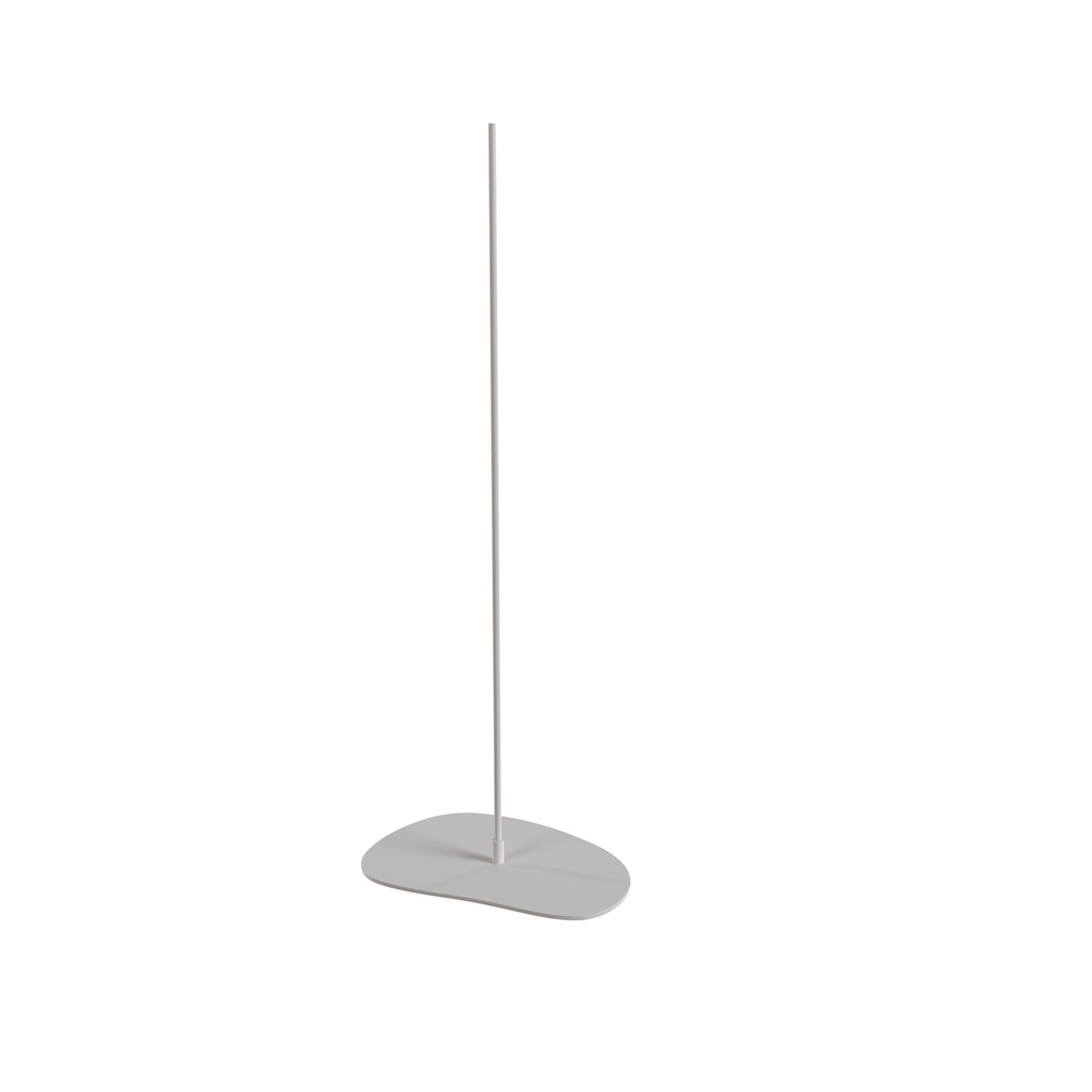 BINK - Bust stand with central connection, 110 cm, organic pebble-shaped base plate, powder-coated white