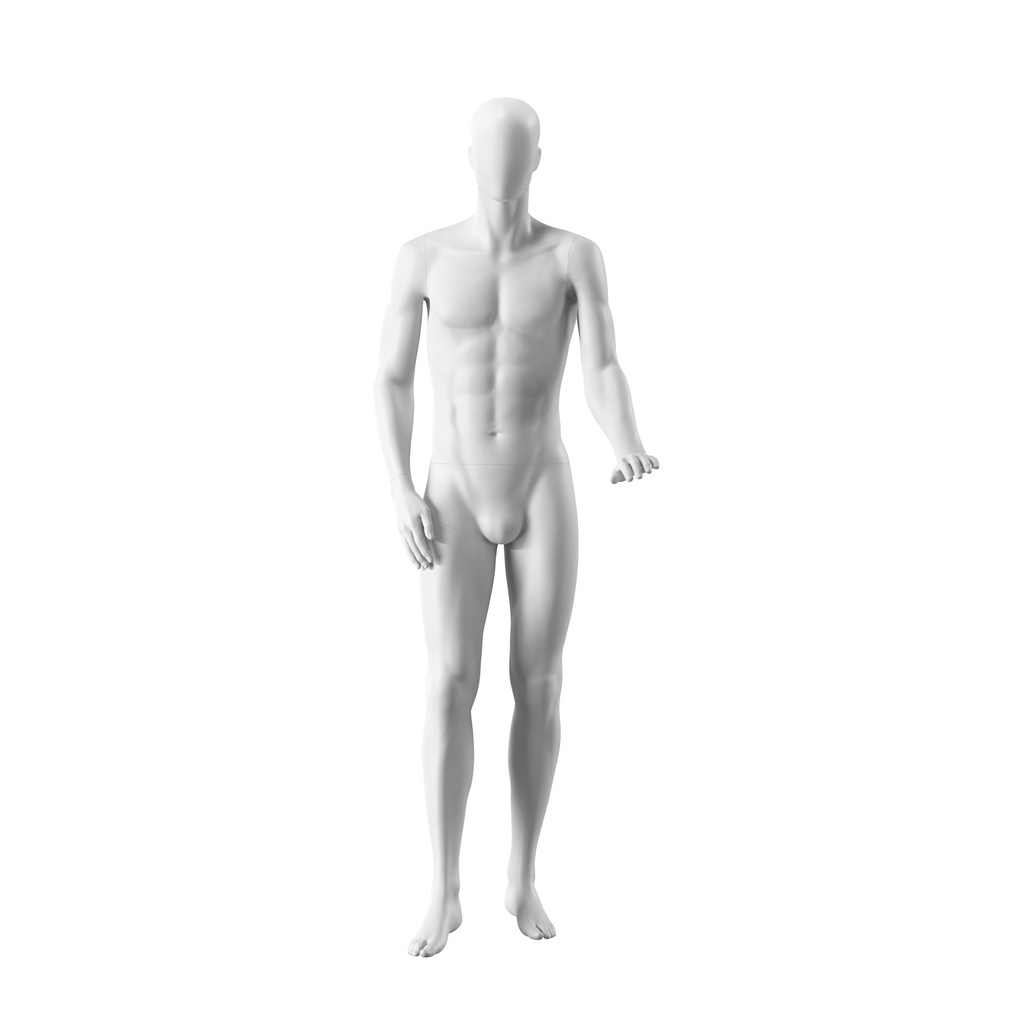 BINK - Realistic mannequin, male, urban style, matt white, standing pose 311