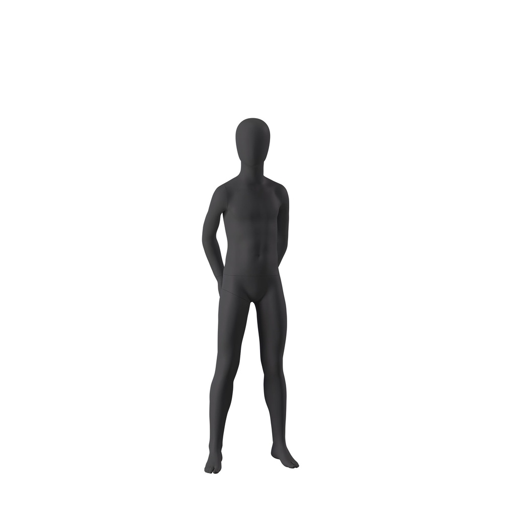 BINK - Black mannequin, child, urban style, abstract head, 12 years, standing pose 208